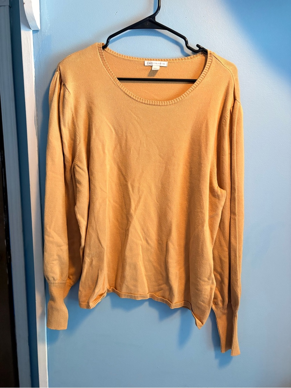 Cato Women's Mustard Crewneck Sweater